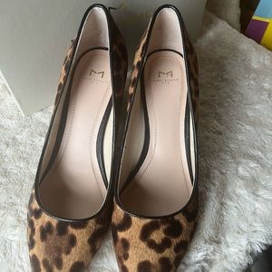 Marc Fisher heels leopard printed calf skin